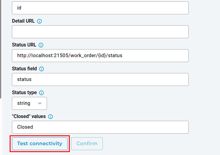 Work Orders Test Connectivity
